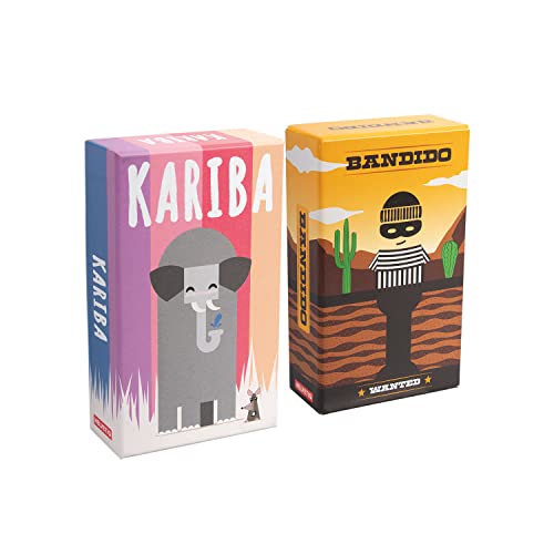 Ludilo - Bandido + Kariba | Juegos De Mesa Niños 6 Años | Juegos Educativos 6 Años | Juegos De Cartas para Niños | Juegos Reunidos 1 A 4 Jugadores