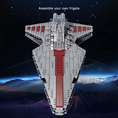 Lumitex Tecnología bloques de construcción destructor de estrellas, modelo de crucero espacial Wars, Mini Venator Class Crucero 6685 bloques de sujeción compatible con Lego 30053