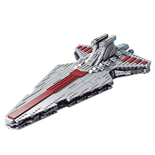 Lumitex Tecnología bloques de construcción destructor de estrellas, modelo de crucero espacial Wars, Mini Venator Class Crucero 6685 bloques de sujeción compatible con Lego 30053