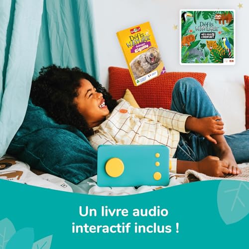 Lunii Ma Fabrique à Histoires - Modelo 3 - Edición limitada Retos Nature Bioviva - Cuentadora interactiva para niños - Caja de historias fabricada en Francia - Nuevo modelo - Juego incluido