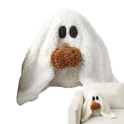 LUOFANG Linda Almohada de Felpa fantasmal de Halloween para decoración del hogar y Juguete Suave y exprimible para niños y Adultos