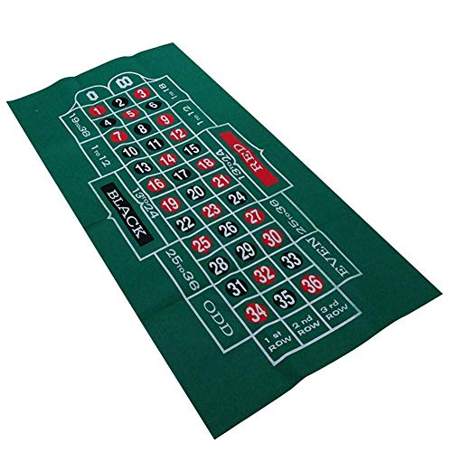 LuukUP Mantel de la Ruleta-Mantel de Mesa de póquer de Fieltro-Mantel de Mesa de Blackjack Impermeable de Doble Cara para Jugar a Las Cartas-Mantel de Mesa de Fieltro no Tejido