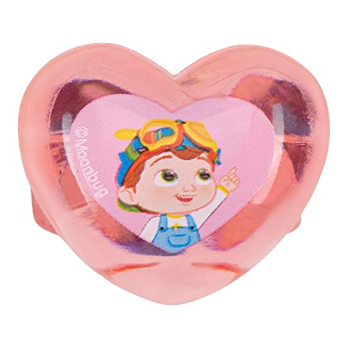 LUV HER CoComelon - Joyero de 4 piezas para niñas con anillos de plata, pulsera de cuentas y collar a partir de 3 años