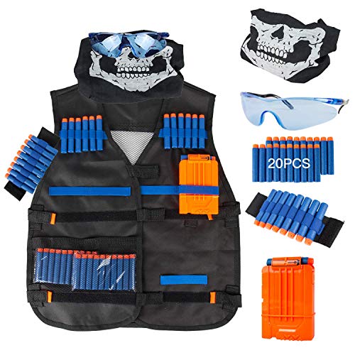 LVHERO Kit de chaqueta táctica para Nerf Pistolas N-Strike Elite Series, Negro , 5 años