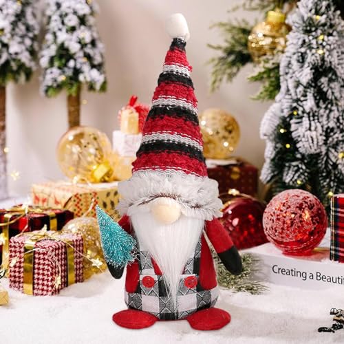 LVTFCO Peluche de gnomos navideños,Muñeco Decorativo sin Rostro de Anciano, gnomos de algodón PP - Adornos de Fiesta de Temporada para Sala de Estar, balcón, jardín, Dormitorio, Comedor, Entrada