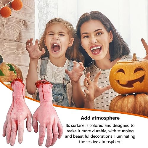 LYEVA Manos sangrientas de Halloween | Gasa aterradora con Sangre Espeluznante Accesorio de Halloween,Accesorios de Fondo de Adorno macabro para Maquillaje de Zombis, Maquillaje de Vampiros, Fiestas