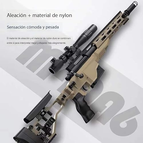 M40A6 Toy Foam Blasters Gun Shell Eyección Soft Bullet Toy Gun Manual Sniper Rifle con Mira Telescópica Lanzadores de Espuma de Juguete Edad 6+ Niños Niñas Adolescentes