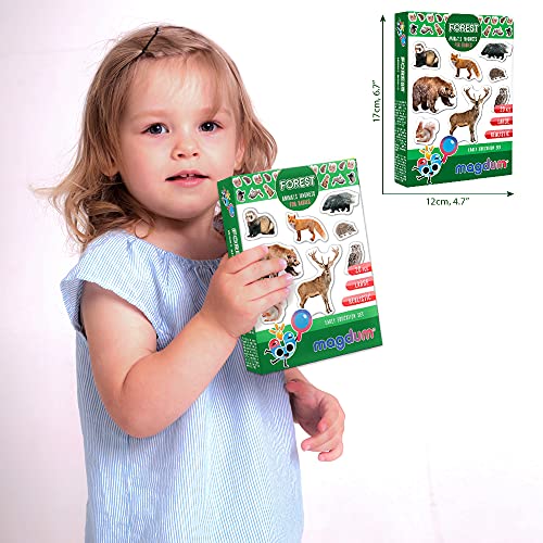 Magdum Animales del Bosque Imanes Niños 20 Piezas - Animales Imanes Nevera Niños - Juego Imanes - Juegos Magneticos para Niños - Imanes para Niños - Imanes Infantiles - Juguetes Educativos 3 Años