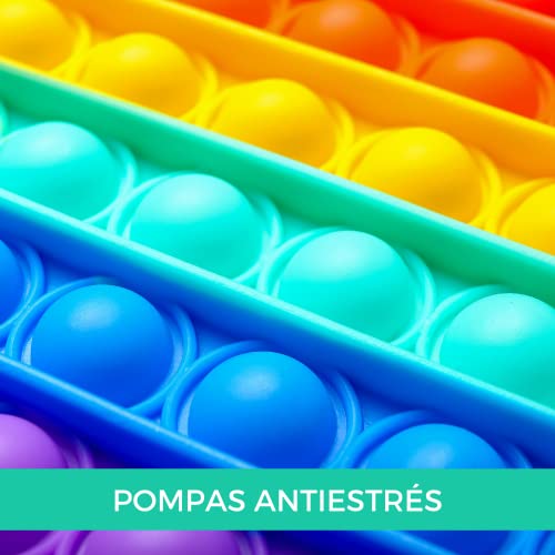 MAGIC SELECT Juguete sensorial Fidget pompas, Juguete de explotar Burbujas Push and Pop para Hacer estallar, antiestrés para ansiedad, para niños y Adultos…