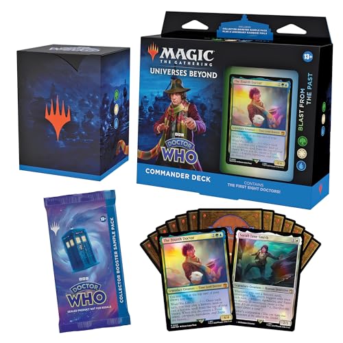 Magic The Gathering Doctor Who Commander Deck Bundle – Includes All 4 Decks (1 Masters of Evil, 1 Blast from The Past, 1 Timey-Wimey, y 1 Paradox Power Deck Set)