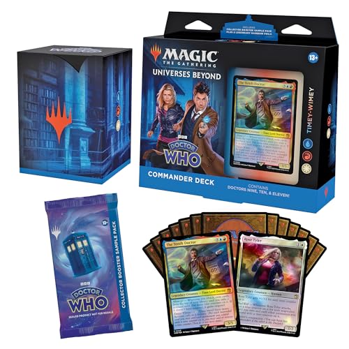 Magic The Gathering Doctor Who Commander Deck Bundle – Includes All 4 Decks (1 Masters of Evil, 1 Blast from The Past, 1 Timey-Wimey, y 1 Paradox Power Deck Set)