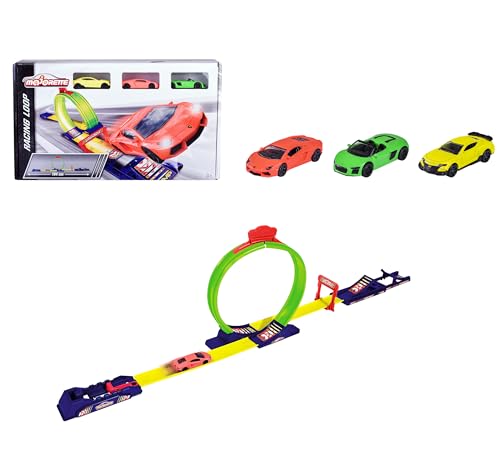 Majorette- MAJO Racing Loop + 3 VEH, Multicolor (212051027)