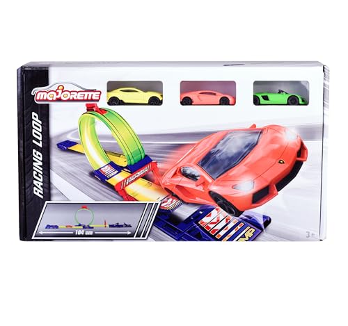 Majorette- MAJO Racing Loop + 3 VEH, Multicolor (212051027)