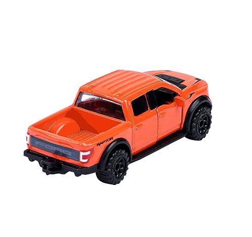 Majorette – Premium Cars – Ford F-150 Raptor (7,5 cm) con Tarjeta de colección, Rueda Libre, Piezas para Abrir y suspensión, Modelo pequeño para niños a Partir de 3 años