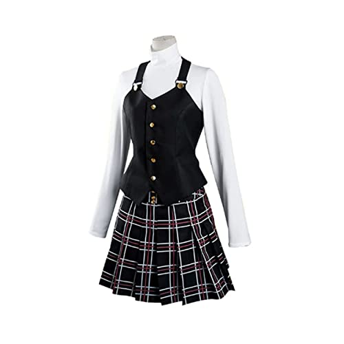 Makoto Niijima Cosplay Disfraz Camisa Falda Anime Uniforme Juego De Halloween,Black-S