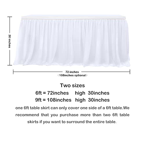 Mantel de Mesa para Fiestas, Banquetes de Boda, decoracin del hogar, a Prueba de Arrugas, para Fiestas de Navidad (1.83m x 0.8m, Blanco)