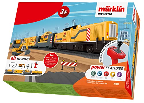 Märklin My World 29346 - Tren eléctrico de 48 cm con Mando a Distancia, Incluye Mezclador de hormigón y Excavadora para la construcción para Aficionados a Modelos de ferrocarriles a Partir de 3 años