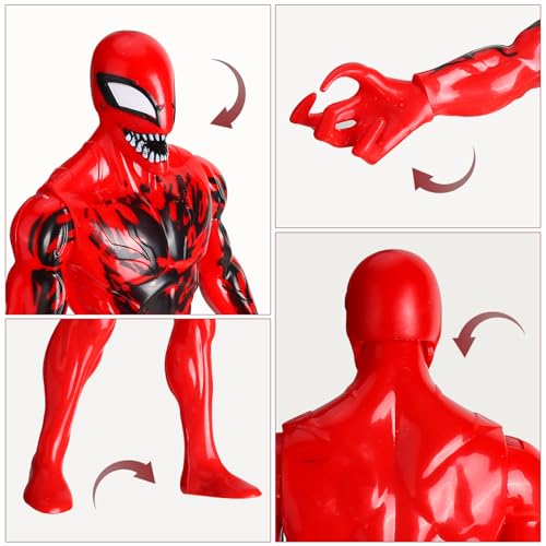 Marvel Carnage Figura, Marvel Venom Titan Hero Series Juguetes, Titan Hero Serie Carnage Action Figur, Figura de Acción de 30 cm del Superhéroe para Niños de 4 Años (Marvel Carnage)