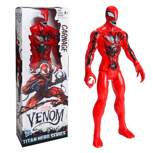 Marvel Carnage Figura, Marvel Venom Titan Hero Series Juguetes, Titan Hero Serie Carnage Action Figur, Figura de Acción de 30 cm del Superhéroe para Niños de 4 Años (Marvel Carnage)