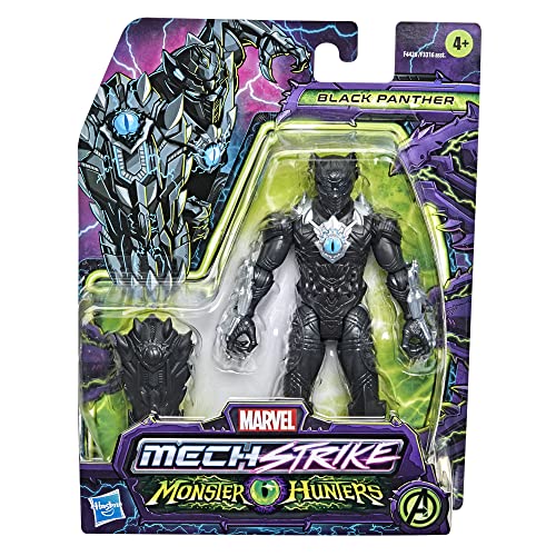 MARVEL CLASSIC Avengers Mech Strike Monster Hunters - Figura de Black Panther de 15 cm - para niños a Partir de 4 años, F4426