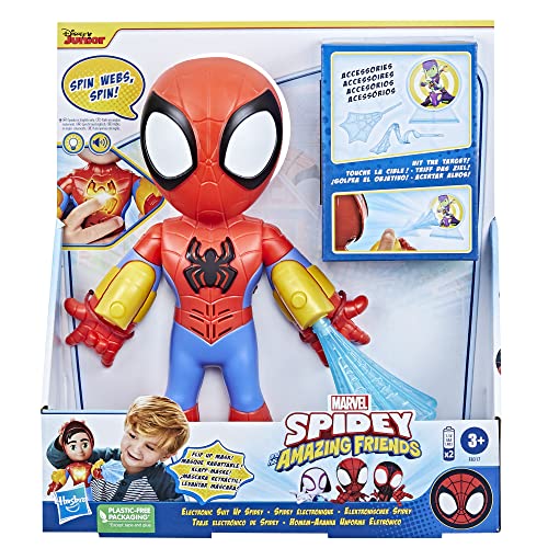 Marvel- Disney Spidey and His Amazing Friends-Figura electrónica de acción (25 cm), Juguete Preescolar para niños a Partir de 3 años, Color Verde (Hasbro F83175N0)