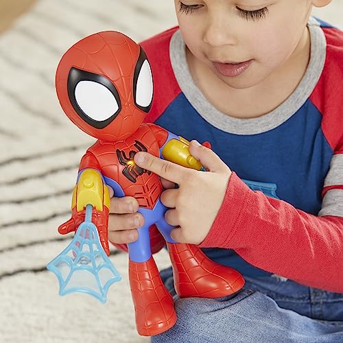 Marvel- Disney Spidey and His Amazing Friends-Figura electrónica de acción (25 cm), Juguete Preescolar para niños a Partir de 3 años, Color Verde (Hasbro F83175N0)