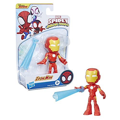 Marvel Hasbro Spidey and His Amazing Friends - Figura de acción de Iron Man - con Accesorio - para niños a Partir de 3 años, F3998