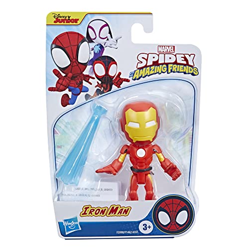 Marvel Hasbro Spidey and His Amazing Friends - Figura de acción de Iron Man - con Accesorio - para niños a Partir de 3 años, F3998