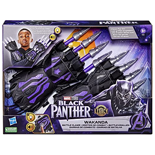 Marvel Hasbro, Studios, Black Panther, Legacy Collection, Garras de Combate de Wakanda, Juguete lumínico para Juego de rol, A Partir de 5 años, Multicolor