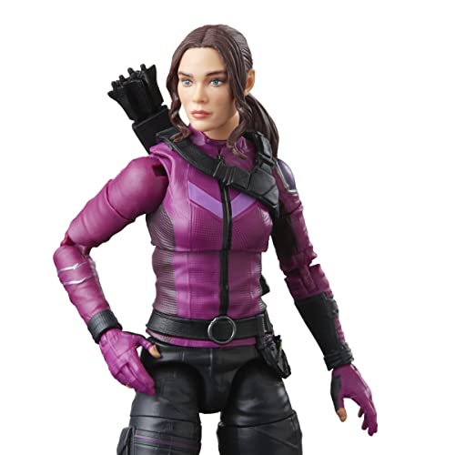 Marvel Legends Series - Universo Cinematográfico Disney Plus - Serie Hawkeye - Figura Coleccionable de Kate Bishop de 15 cm - 3 Accesorios y una Pieza de Figura para armar