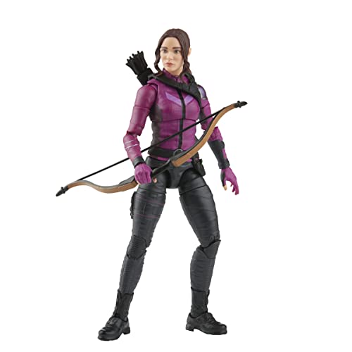 Marvel Legends Series - Universo Cinematográfico Disney Plus - Serie Hawkeye - Figura Coleccionable de Kate Bishop de 15 cm - 3 Accesorios y una Pieza de Figura para armar