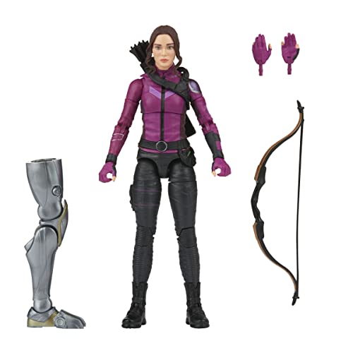 Marvel Legends Series - Universo Cinematográfico Disney Plus - Serie Hawkeye - Figura Coleccionable de Kate Bishop de 15 cm - 3 Accesorios y una Pieza de Figura para armar