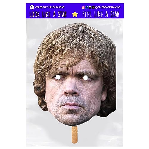 Máscara de Peter Dinklage Tyrion Lannister Celebrity Face Masks Actor Juego de Tronos en un palo