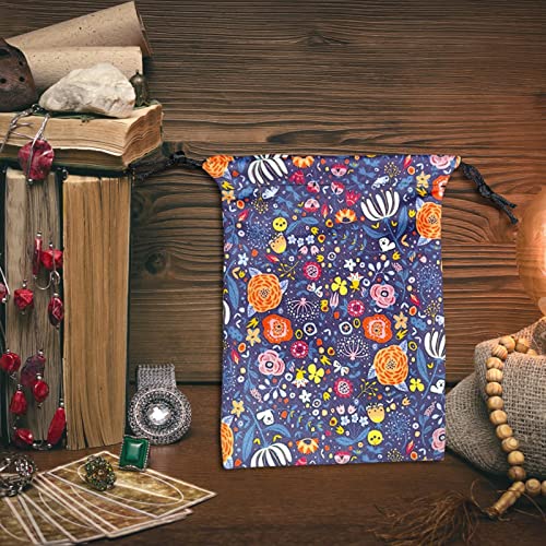 Mashin Tarot Card Bag Bolsa de almacenamiento para entusiastas del tarot Bolsa de almacenamiento con cordón para evitar la pérdida de objetos de valor, regalo de fiesta para dados, joyería de