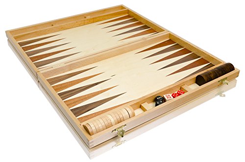 Master of Chess Classic Backgammon Juego de Mesa de Madera en Casete de Haya (40 x 50 con Incrustaciones)