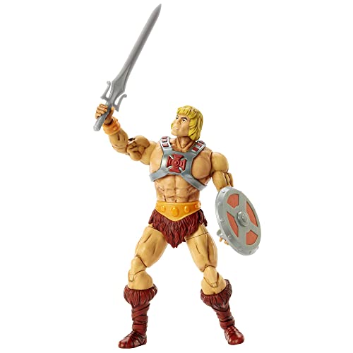 Masters of the Universe Masterverse He-Man 40 aniversario Figura de acción articulada con accesotios, edición especial, juguete +6 (Mattel HJH58)