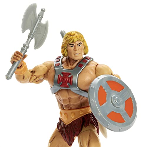 Masters of the Universe Masterverse He-Man 40 aniversario Figura de acción articulada con accesotios, edición especial, juguete +6 (Mattel HJH58)