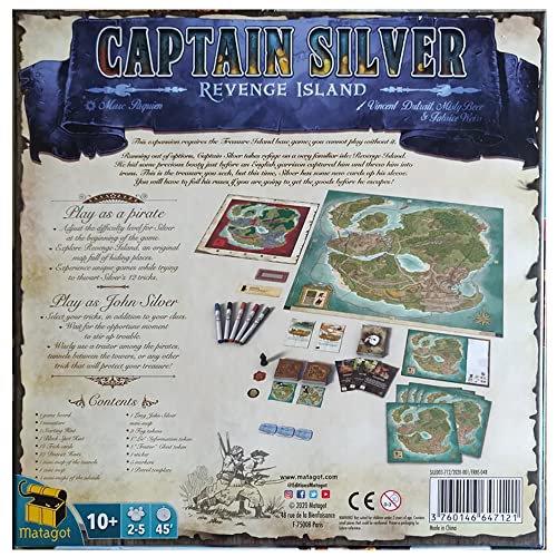 Matagot, Captain Silver: Revenge Treasure Island Expansion, Board Game, 2-5 Players, Ages 10+, 45 Minutes Playing Time