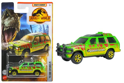 Matchbox Jurassic World Dominion FMW90 Diecast Vehículos a escala 1:64 - Explorer #5 HBG99 1993