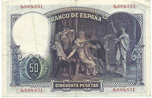 Matidia ESPAÑA II REPÚBLICA Billete Original 50 PESETAS 1931 E. Rosales