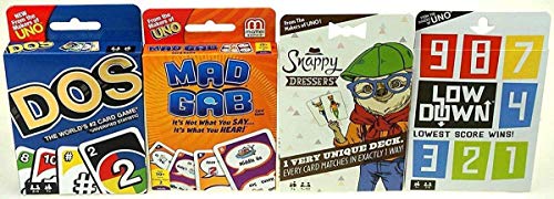 Mattel Juegos de 8 juegos de cartas Mega Pack - Uno, Fase 10, DOS, Mad Gab, etc