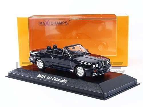 MAXICHAMPS 940020330 1:43 BMW M3 Cabriolet (E30) -1988-Azul Metálico Coleccionable Coche Miniatura, Azul