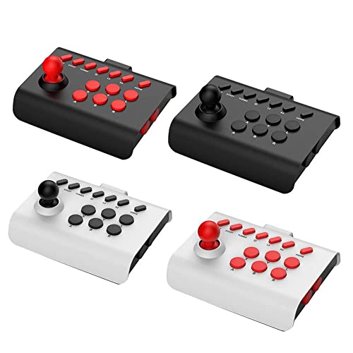 MayHei Arcade Fight Stick Game Fighting Joystick Controlador para Switch PS4 PS3 Ultimate Pandora Caja Antideslizante PC Android IOS Teléfono Móvil Blanco Rojo