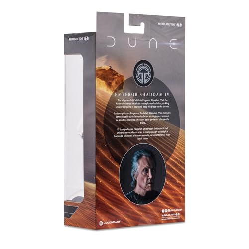 McFarlane Toys Dune: Parte Dos Emperador Shaddam IV Figura de acción de 7 Pulgadas – Emperador Padishah increíblemente detallado con Ultra articulación, Capa de artículos Blandos y Tarjeta de Arte