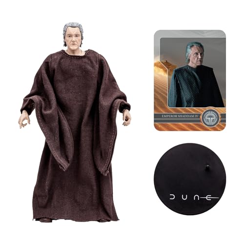 McFarlane Toys Dune: Parte Dos Emperador Shaddam IV Figura de acción de 7 Pulgadas – Emperador Padishah increíblemente detallado con Ultra articulación, Capa de artículos Blandos y Tarjeta de Arte