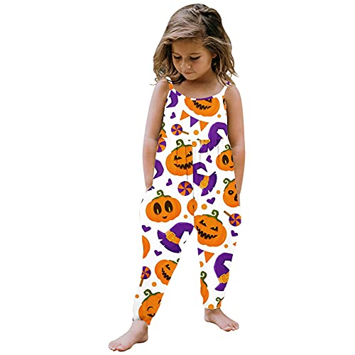 MeiLyviba Disfraz de Halloween para niños y niñas, disfraz de fantasma espeluznante, juego de calabaza, unisex, ropa divertida, juego de papelería, pelele para bebé, mono + sombrero, cómic, chicos,