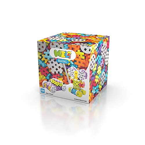 MELI- Basic Constructor 200pcs Juegos de construcción, Color (Multicolor) (50035) & Basic 150pcs Juegos de construcción, Color (Multicolor) (50000)