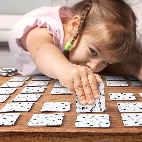 Memo Meister Memo Juego de cartas para niños a partir de 3 años de tres-queso alto, juego de memoria con 36 tarjetas (18 pares), regalo para los más pequeños con tarjetas extragruesas de 4,5 x 4,5 cm