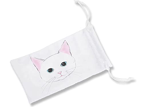 MERCHANDMANIA 1 Funda Bolsa Multiusos Dibujo Gatito Gato miniso minino Gafas Dados rol Personalizada Color.