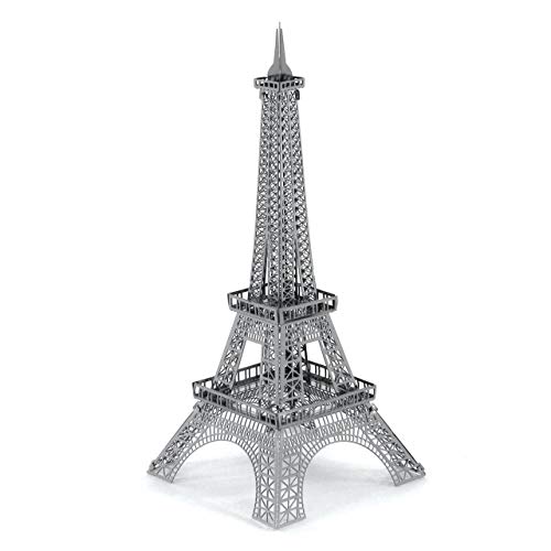 Metal Earth Puzzle 3D Torre Eiffel París. Rompecabezas De Metal De Arquitectura. Maquetas Para Construir Para Adultos Nivel Moderado De 4.1 X 4 X 11.5 Cm